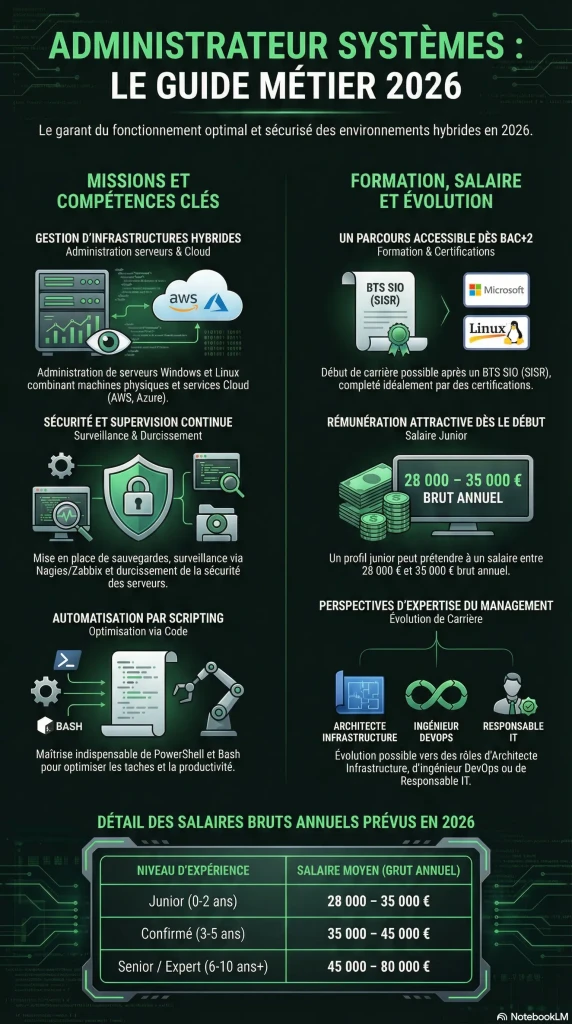 Guide métier Administrateur Systèmes 2026