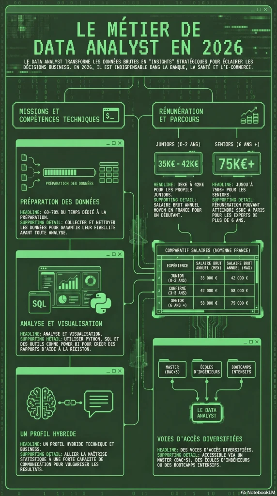 infographie sur le métier de data analyst